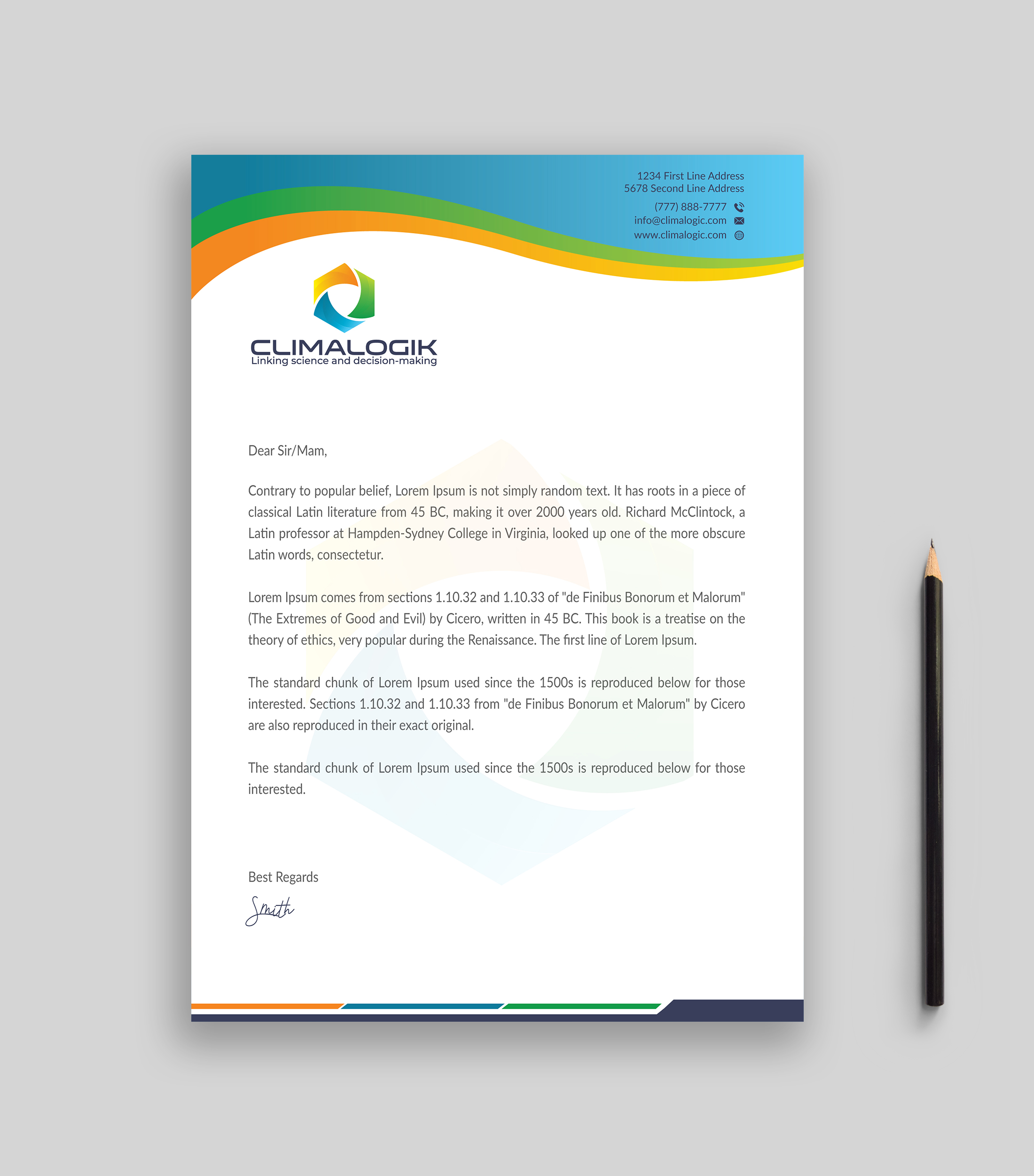 Letterhead Design by Musa. A for this project | Design #24767402