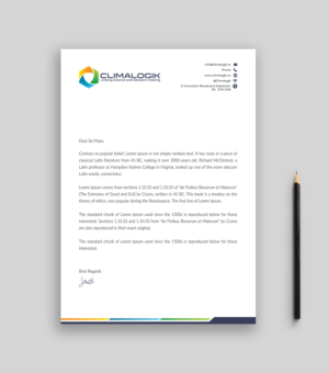 Letterhead Design by Musa. A for this project | Design #24779404