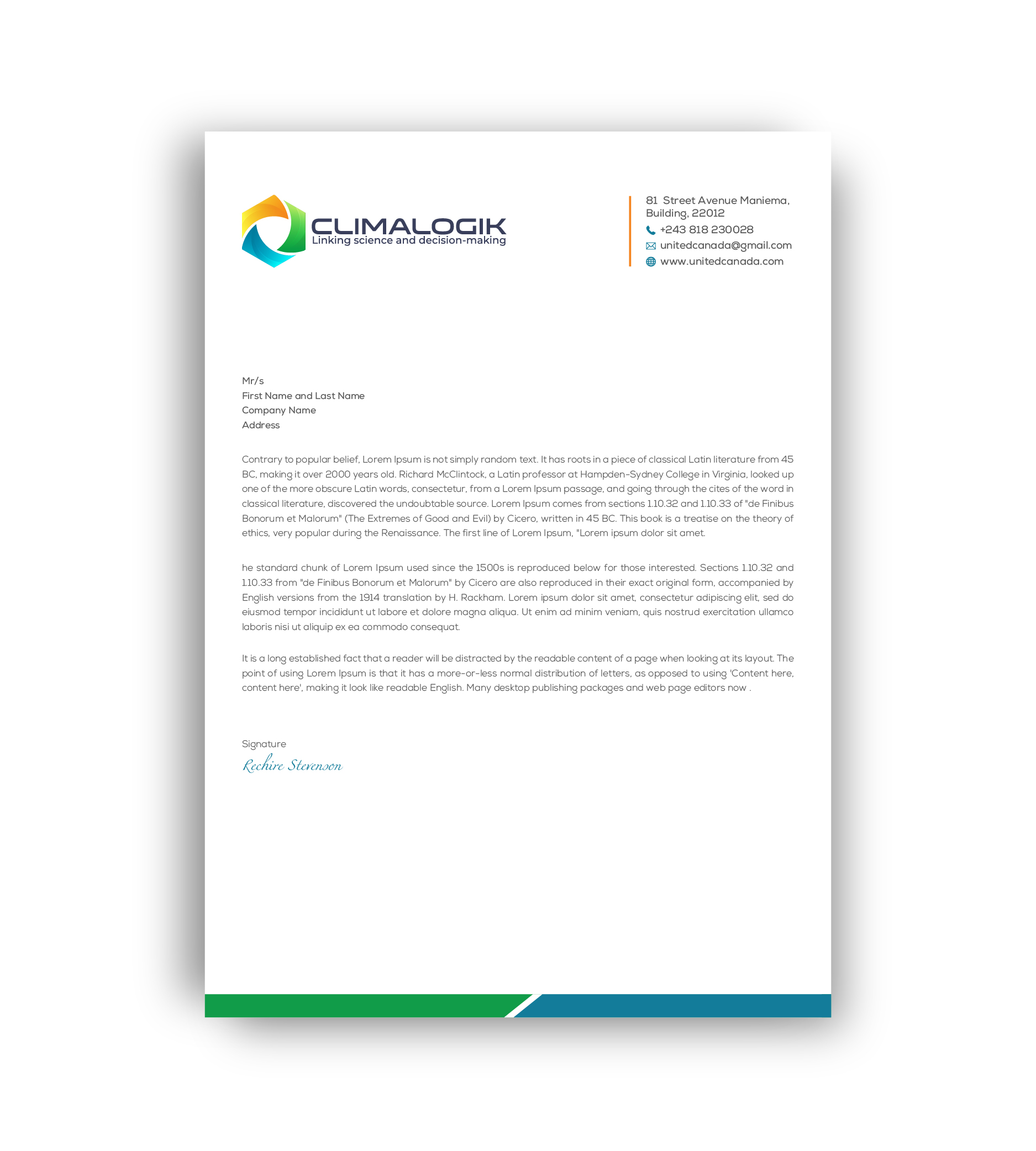 Letterhead Design by Uttom 2 for this project | Design #24780091