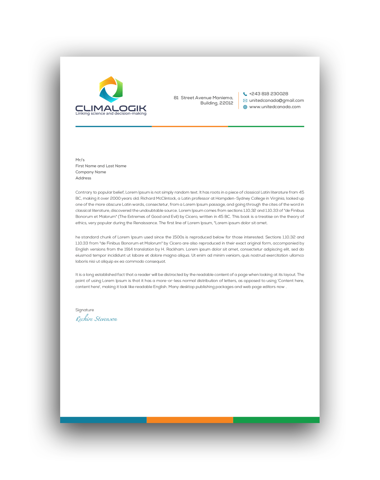 Letterhead Design by Uttom 2 for this project | Design #24780105