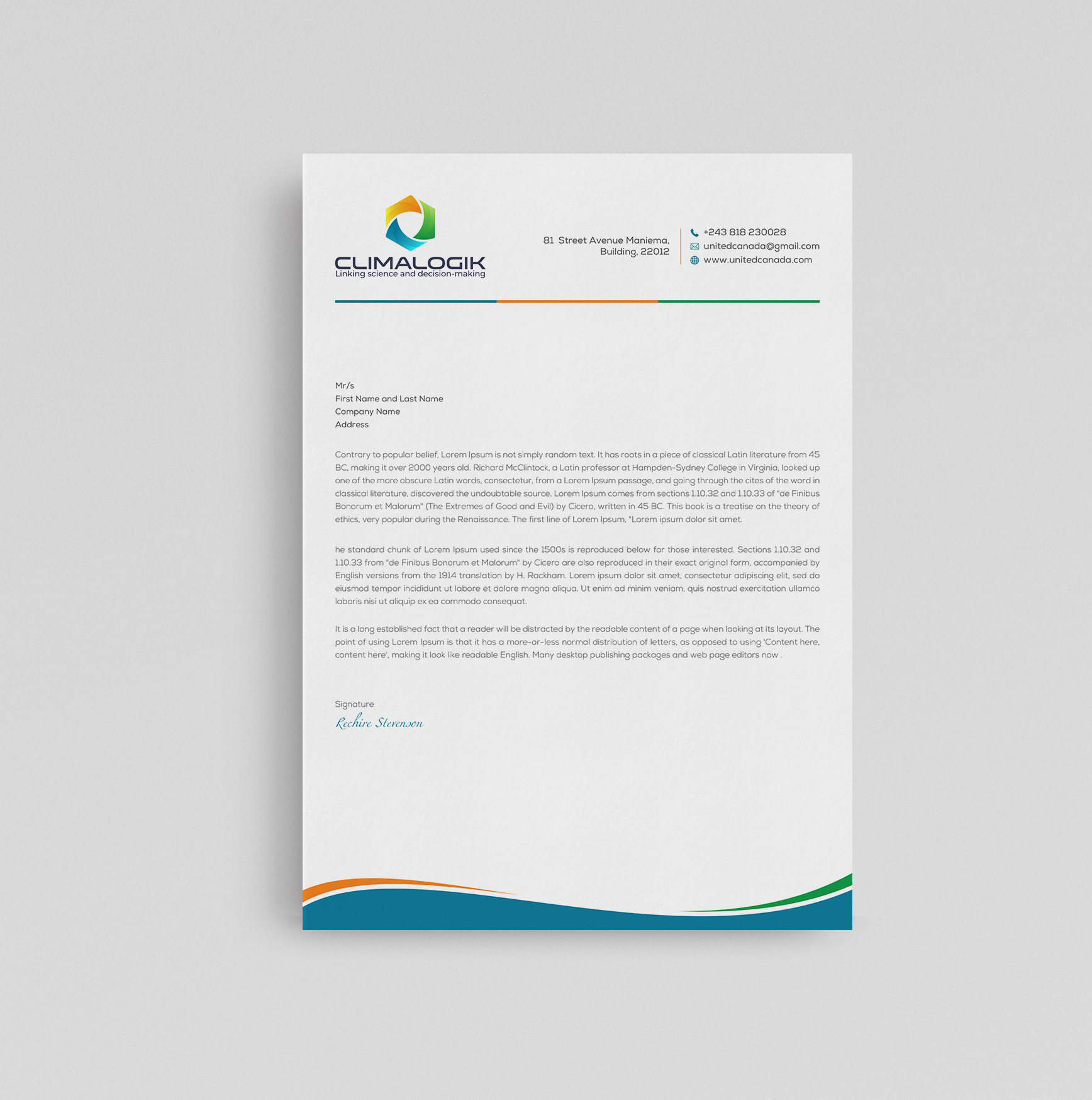 Letterhead Design by Uttom 2 for this project | Design #24818802