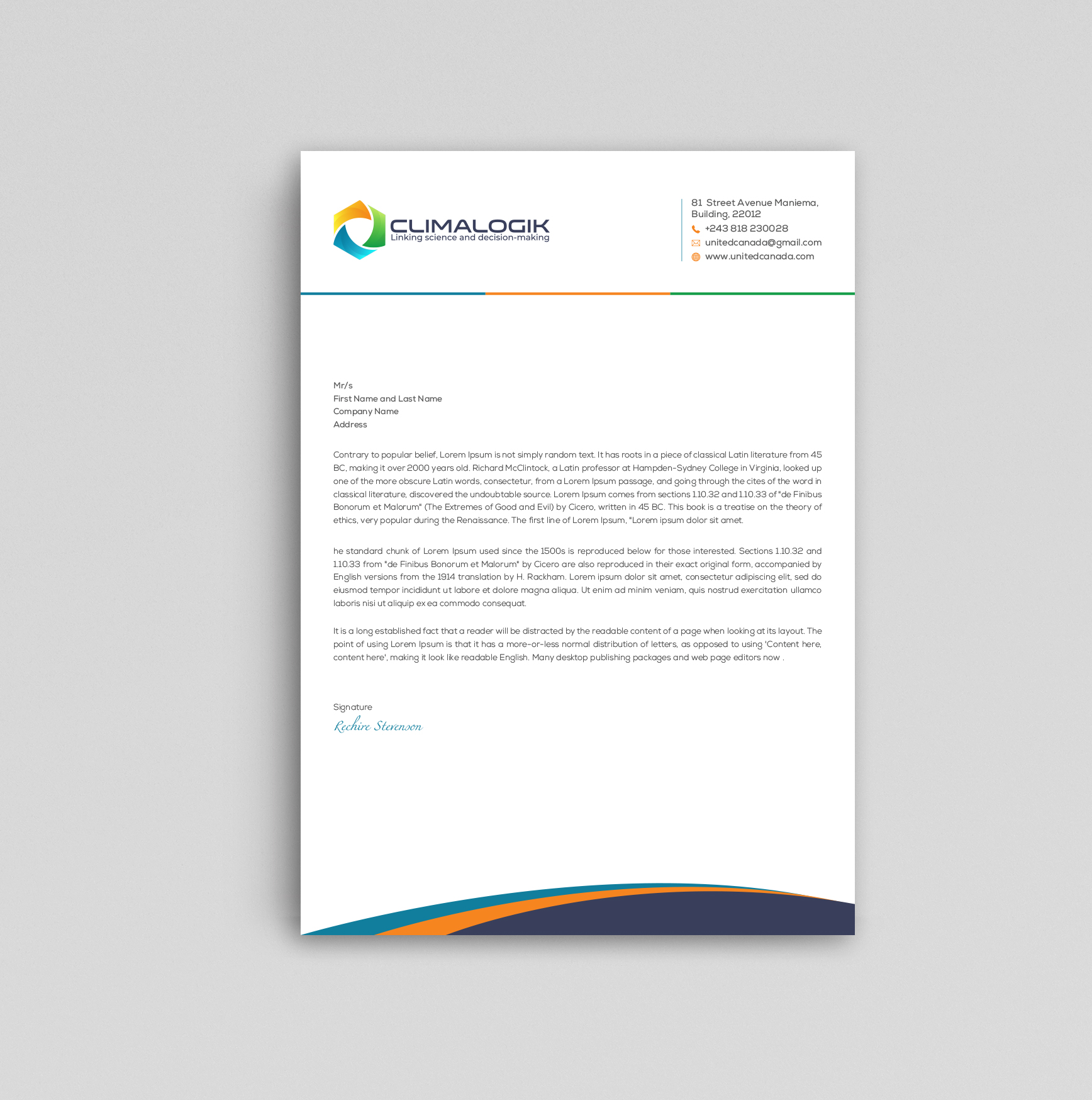 Letterhead Design by Uttom 2 for this project | Design #24818809
