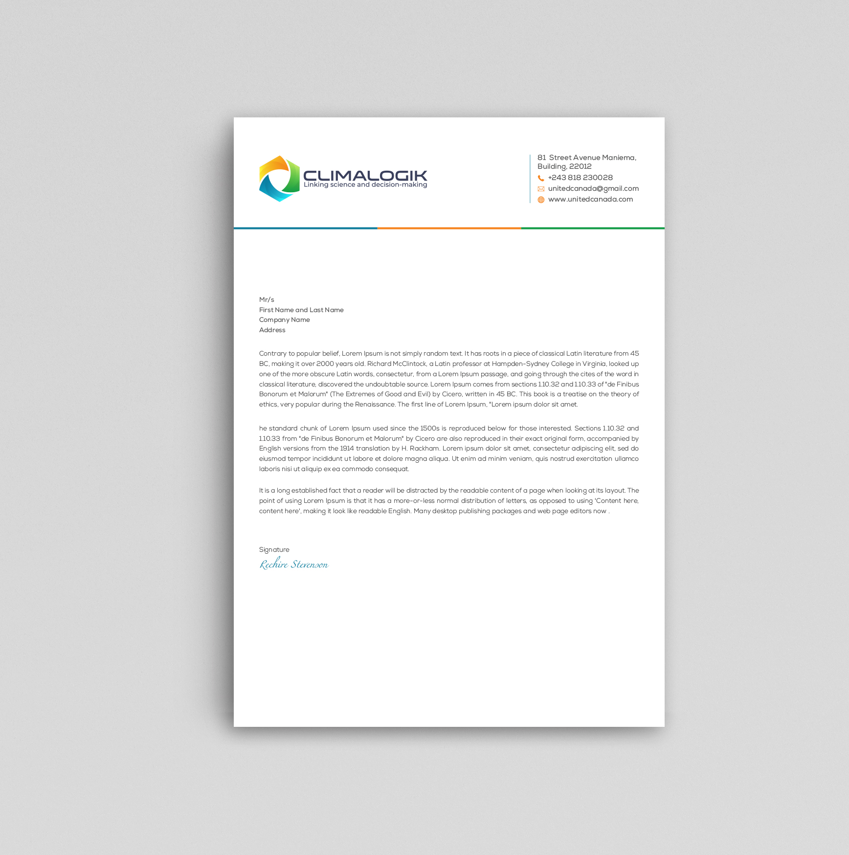Letterhead Design by Uttom 2 for this project | Design #24818828