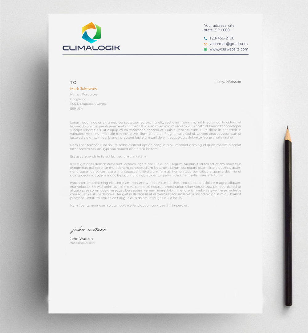 Letterhead Design by Imagine design000 for this project | Design #24768513