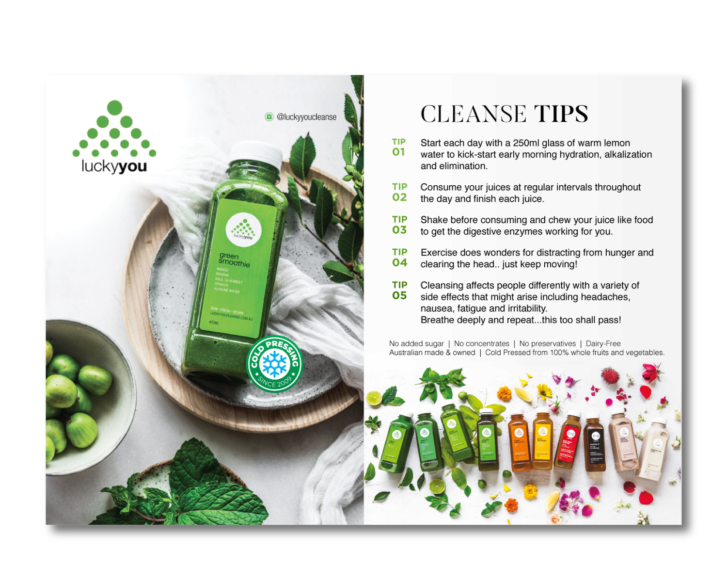 Flyer Design by SY for Lucky You Cleanse | Design #24862707