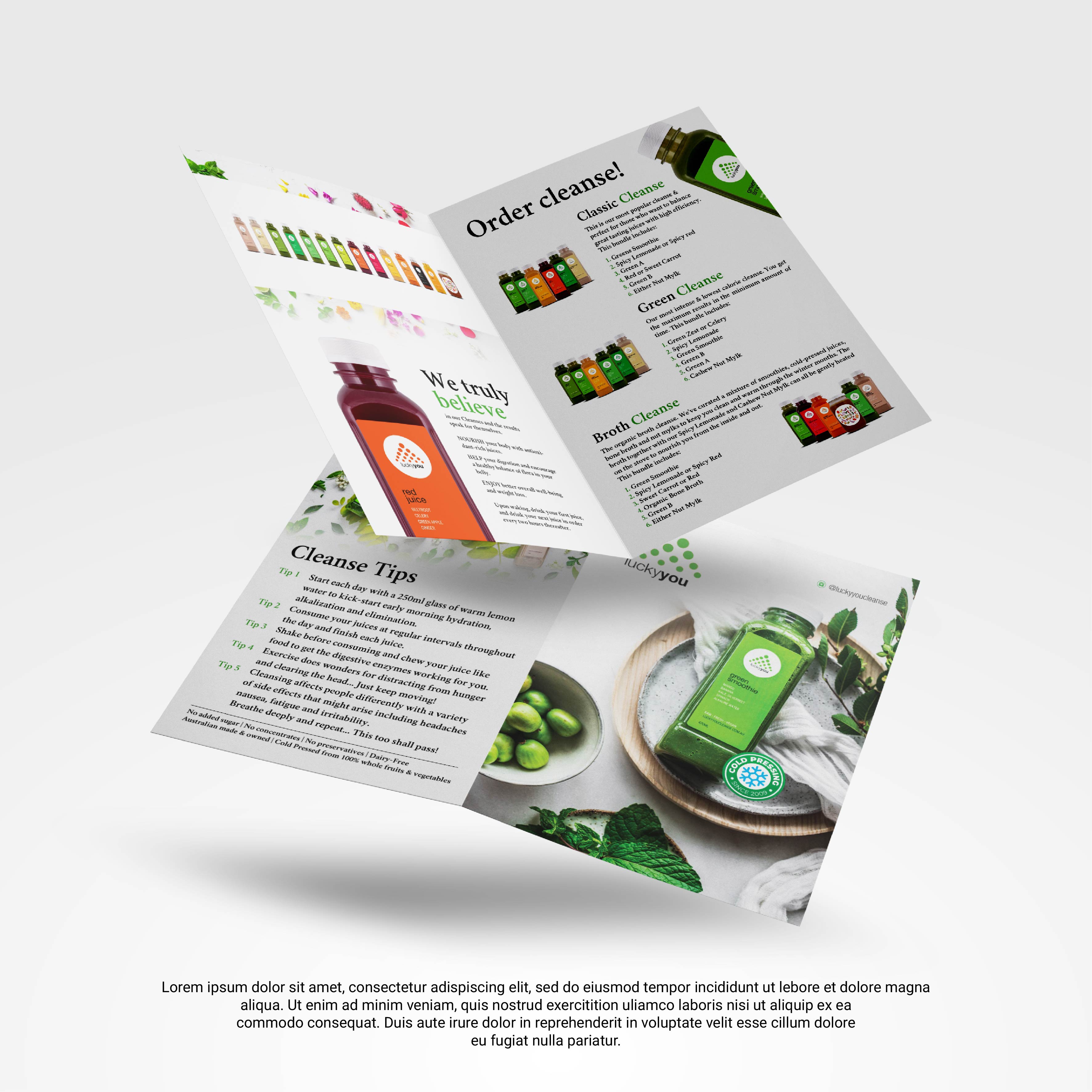 Diseño de Flyer por Aistikart para Lucky You Cleanse | Diseño #24776130
