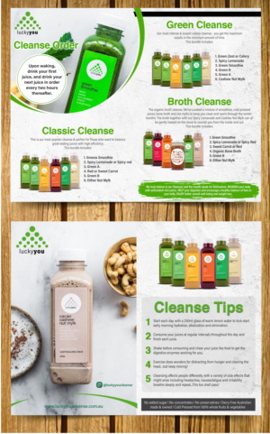 Flyer Design by cdrodrigo48 for Lucky You Cleanse | Design #24794748