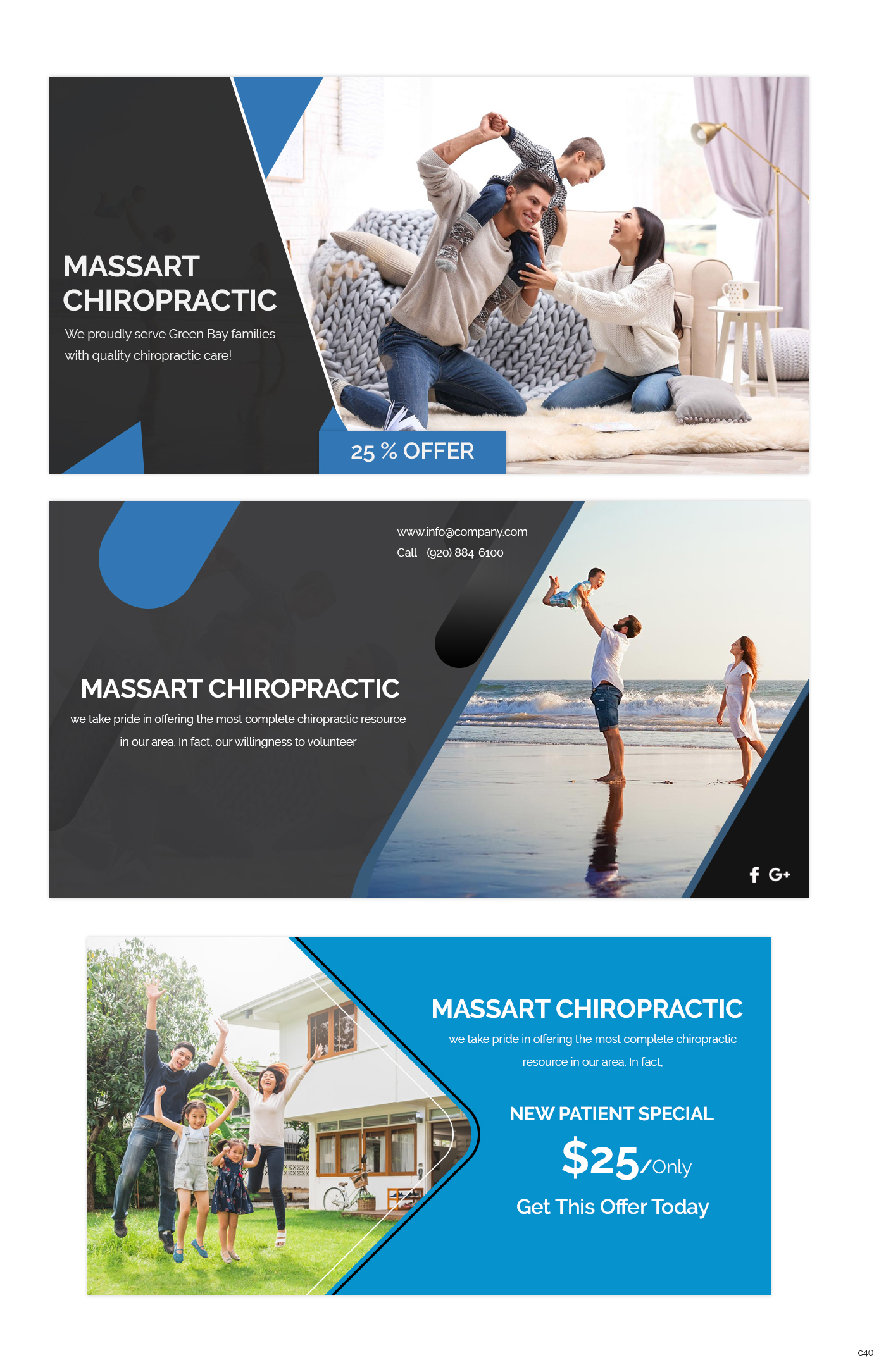 Banner Ad Design by pb for Massart Chiropractic | Design #24809150