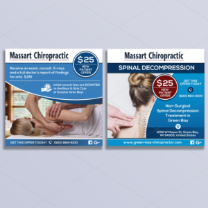 Diseño De Banner Publicitario por DA. para Massart Chiropractic | Diseño: #24793701