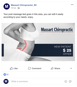 Diseño De Banner Publicitario por The Logozty para Massart Chiropractic | Diseño: #24780674