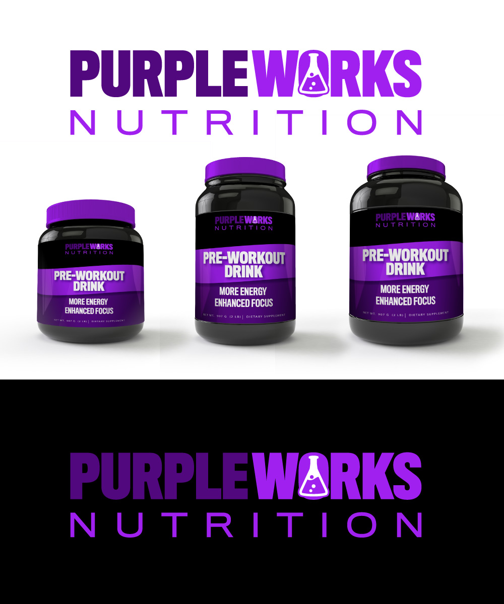Logo Design by Sergio Coelho for PurpleWorks Nutrition | Design #24783707