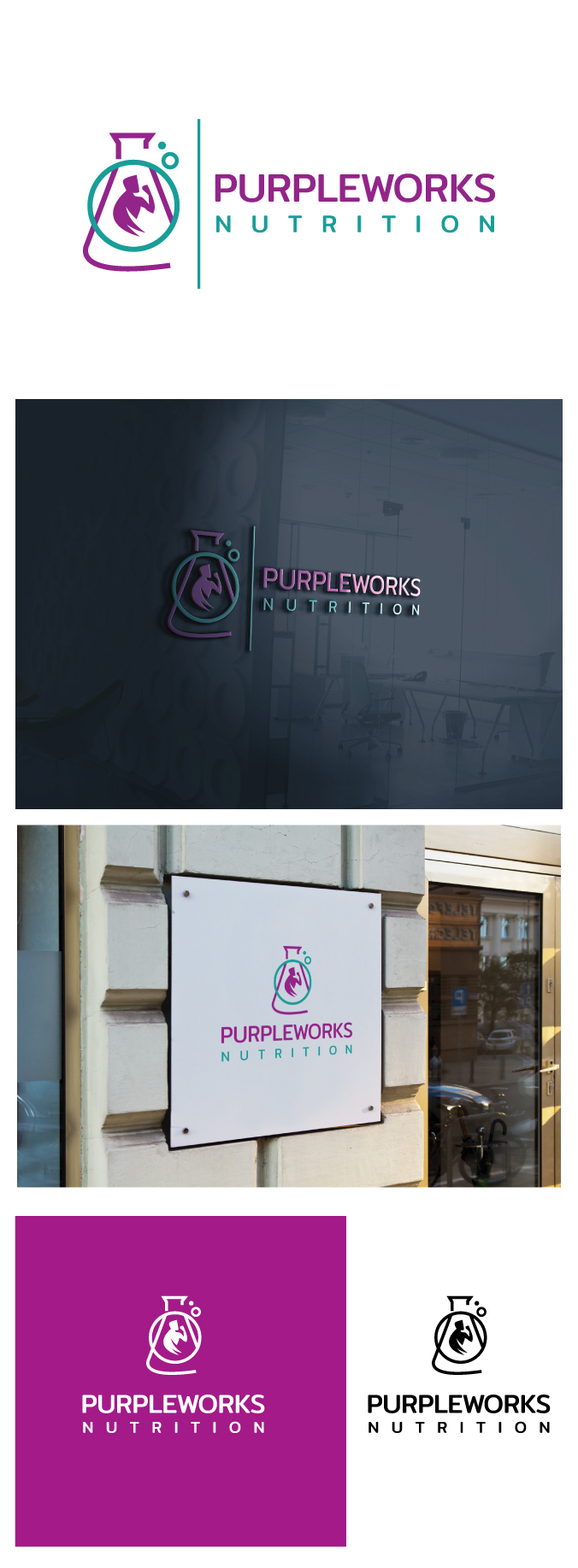 Logo Design by AbhishekkM'24 for PurpleWorks Nutrition | Design #24781377