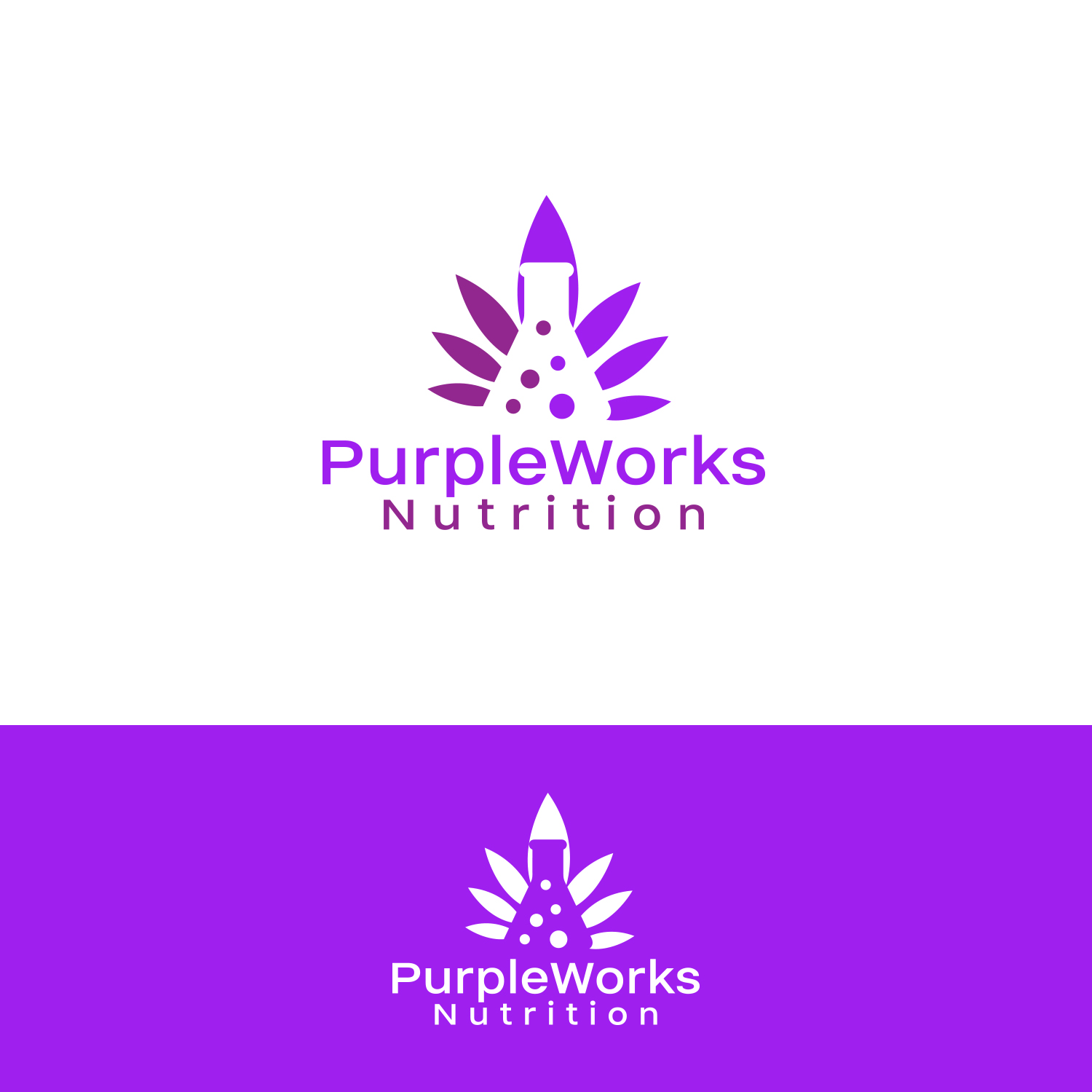 Logo Design by Maxo-Biz for PurpleWorks Nutrition | Design #24788742