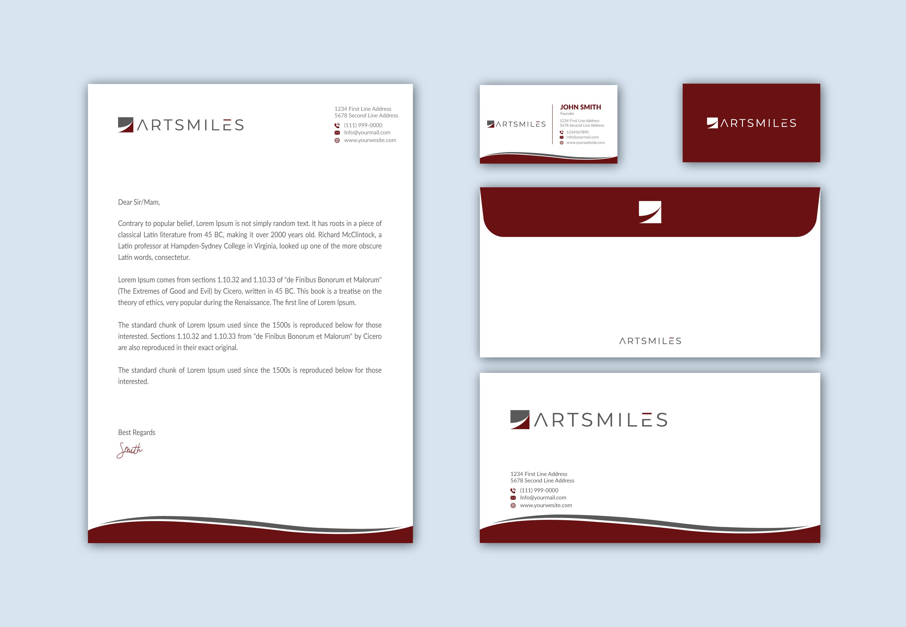 Stationery Design by Musa. A for this project | Design #24779775