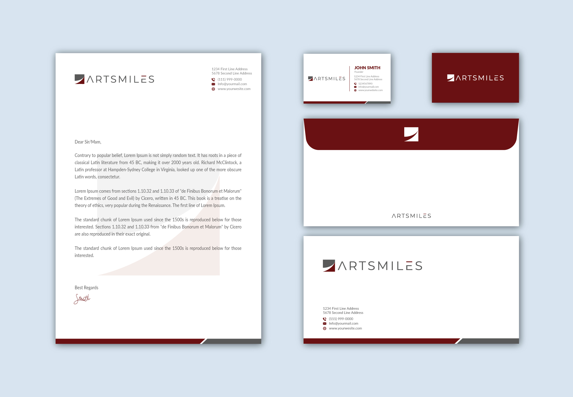 Stationery Design by Musa. A for this project | Design #24796951
