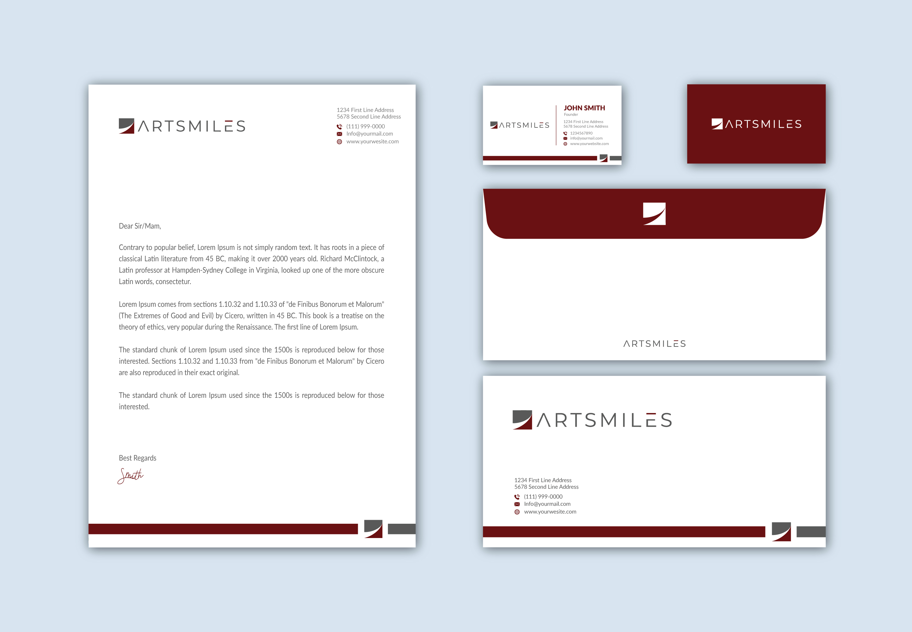 Stationery Design by Musa. A for this project | Design #24796954