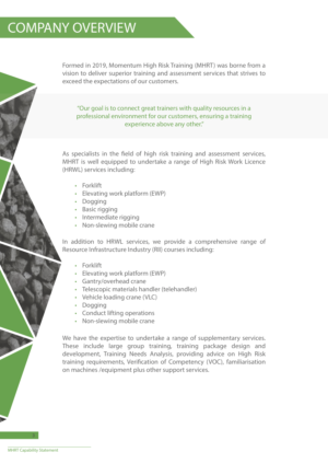 Diseño Gráfico por SimonWhitaker para Momentum High Risk Training | Diseño: #24816066