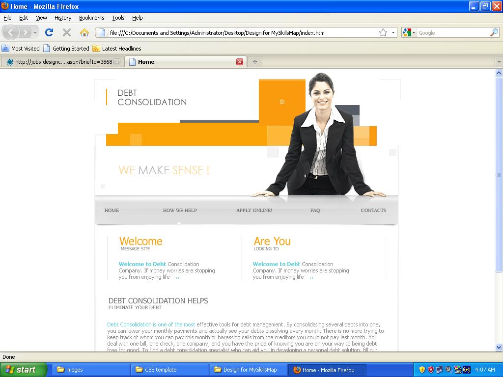 Web Design by Student for MySkillsMap | Design #63081