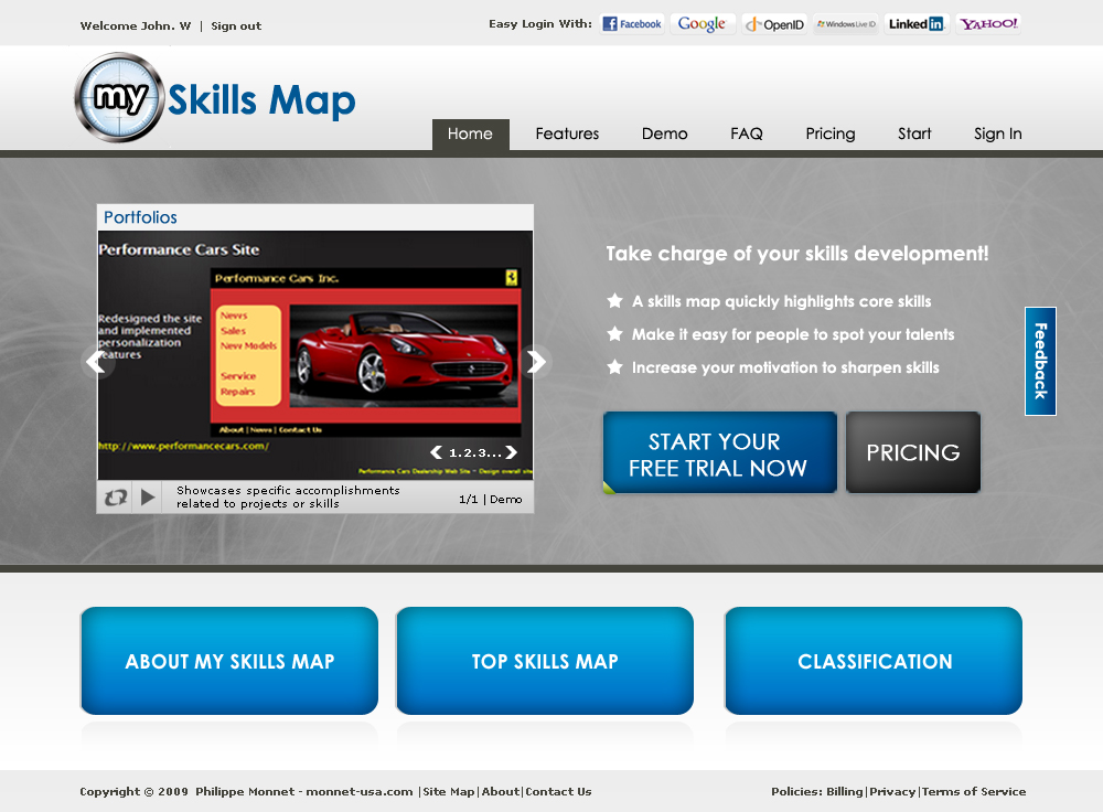 Web Design by LogoDesigns.ae for MySkillsMap | Design #66332