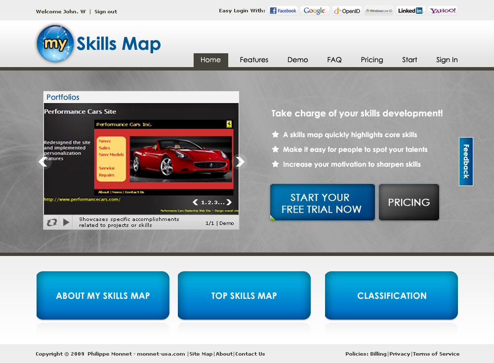Web Design by LogoDesigns.ae for MySkillsMap | Design #66594