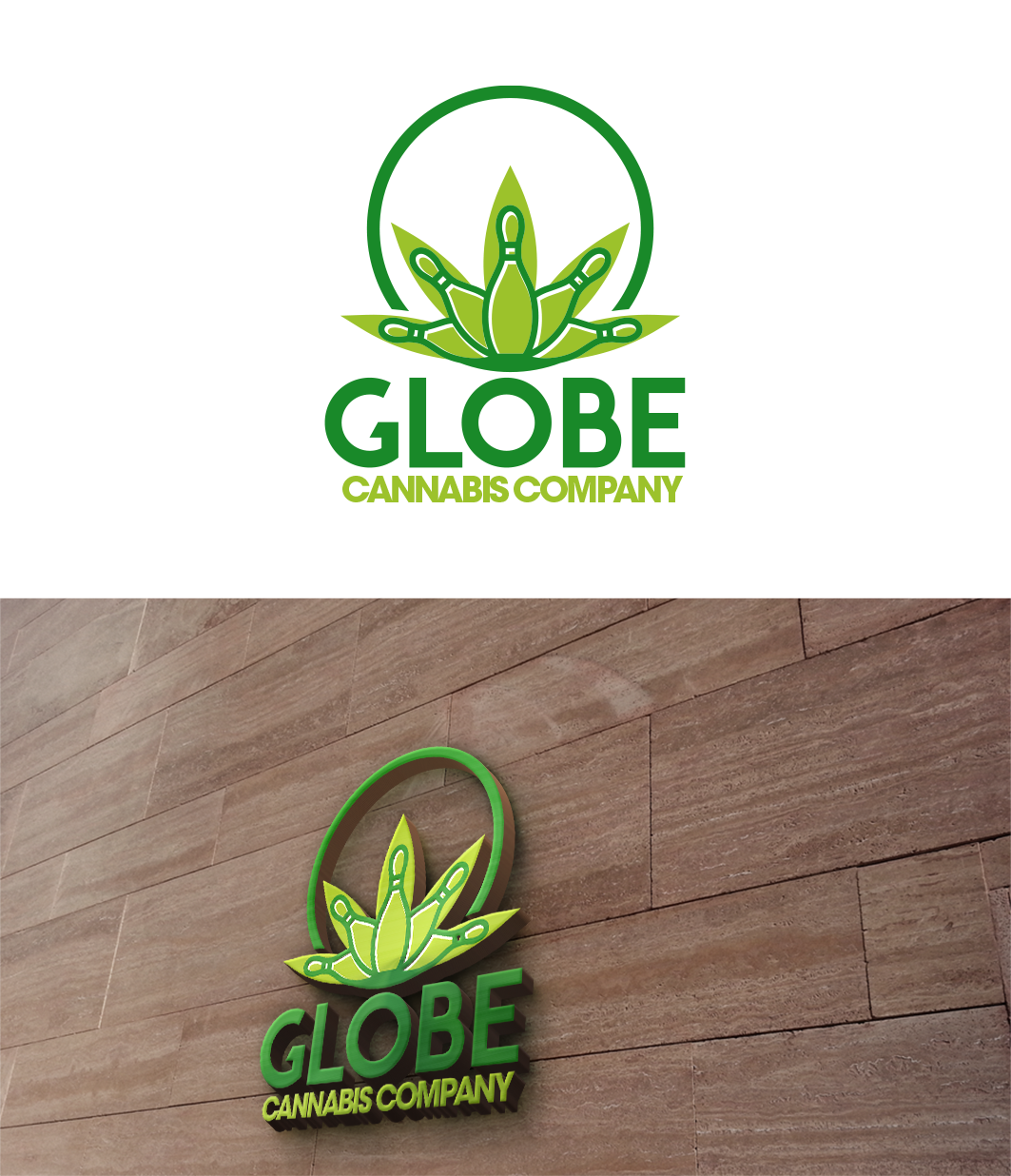 Diseño de Logo por trufya para Globe Cannabis Company | Diseño #24813234