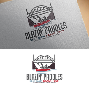 Needs: (company name) Blazin' Paddles; (phrase) Best Dam Kayak Tour (location) Colorado River  Black Canyon, Las Vegas | Diseño de Logo por Graphic Bricks