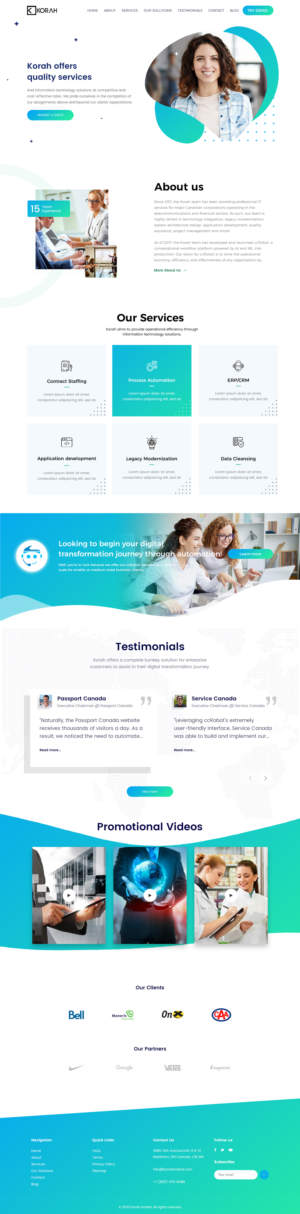 International IT business needs website revamp. | Web Design by Mukarram Haidari