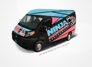 Ninja Van Design - Sporty and Professional, Mountain Bike Skills Company | Design Graphique par Hana