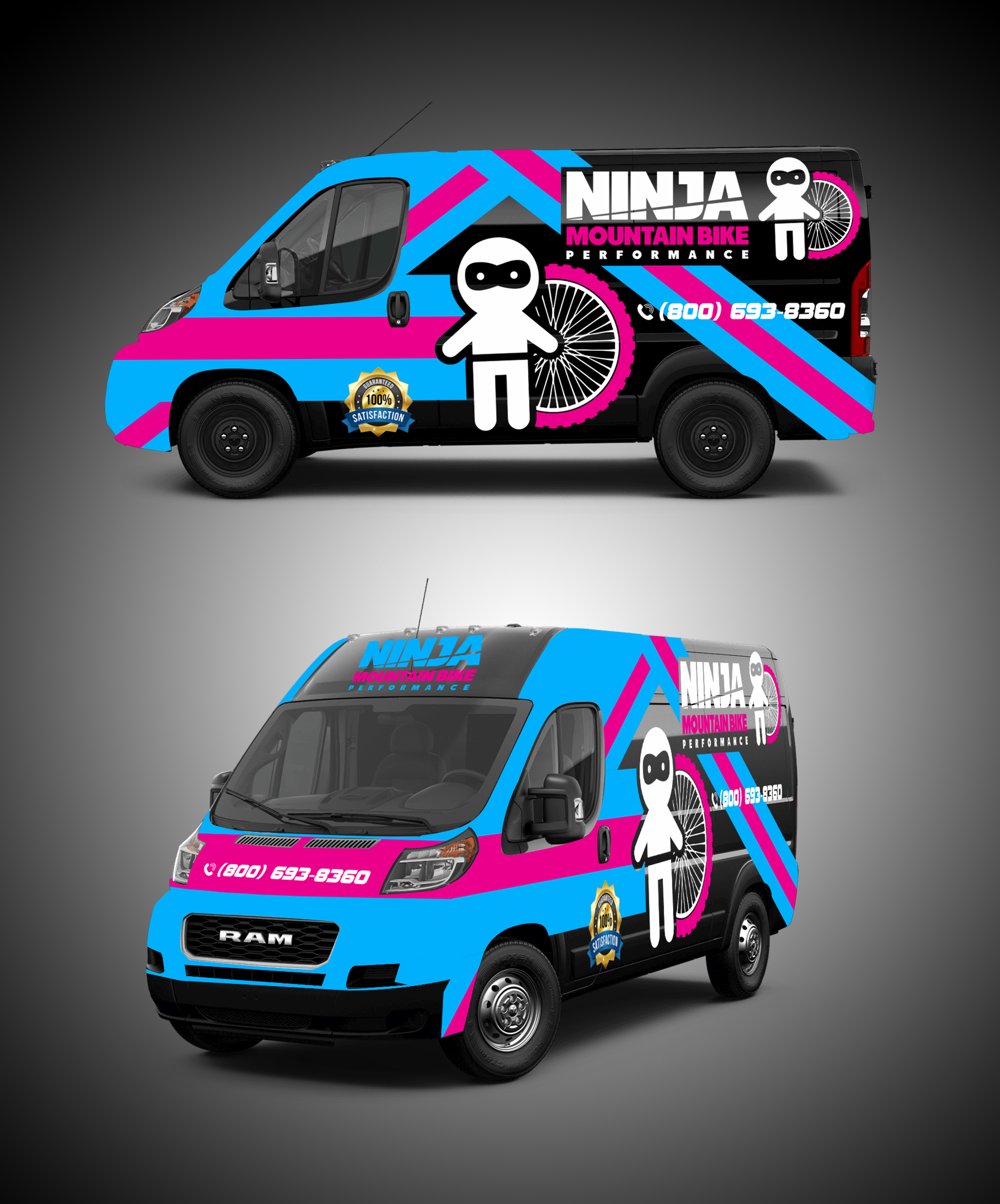 Graphic Design by Fine Graphics House for Ninja Mountain Bike Performance | Design #24831331