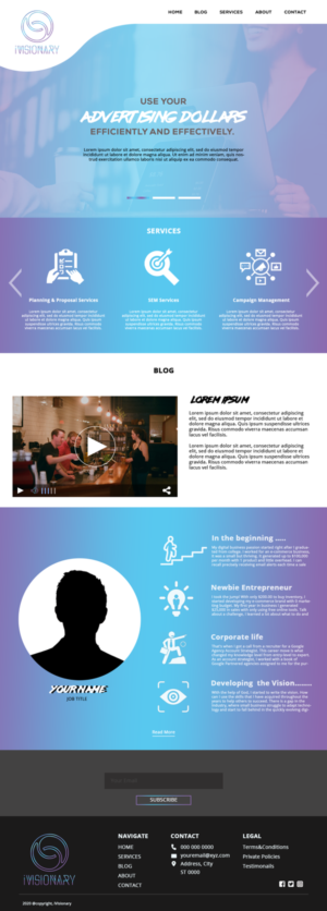iVisionary Marketing - SEM, Influencer website. FUN RETRO VIBES. | Web-Design von Riz'