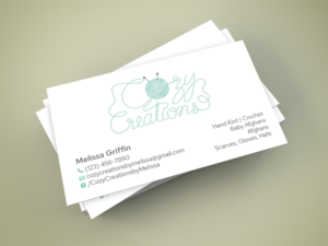 Cozy Creations is company name.Handknit&crochet blankets&scarves. Need logo&business ... | Diseño de Tarjeta de Presentación por MDesign