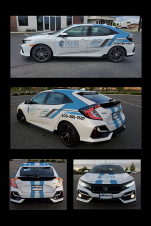 Sports Hatchback Wrap - Attract Attention | Car Wrap Design by yuki ( yaoki_yukiro )