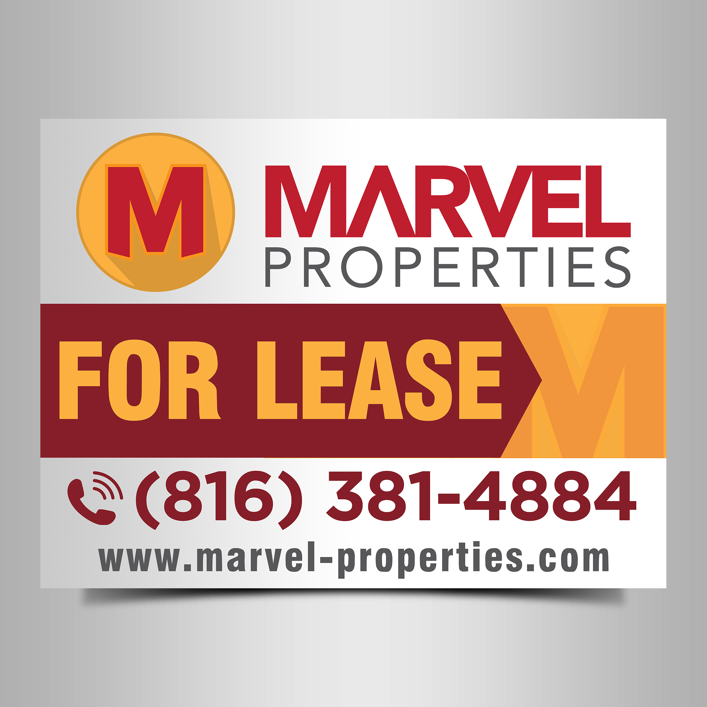 Signage Design by Designers Hub for Marvel Properties | Design #24927655