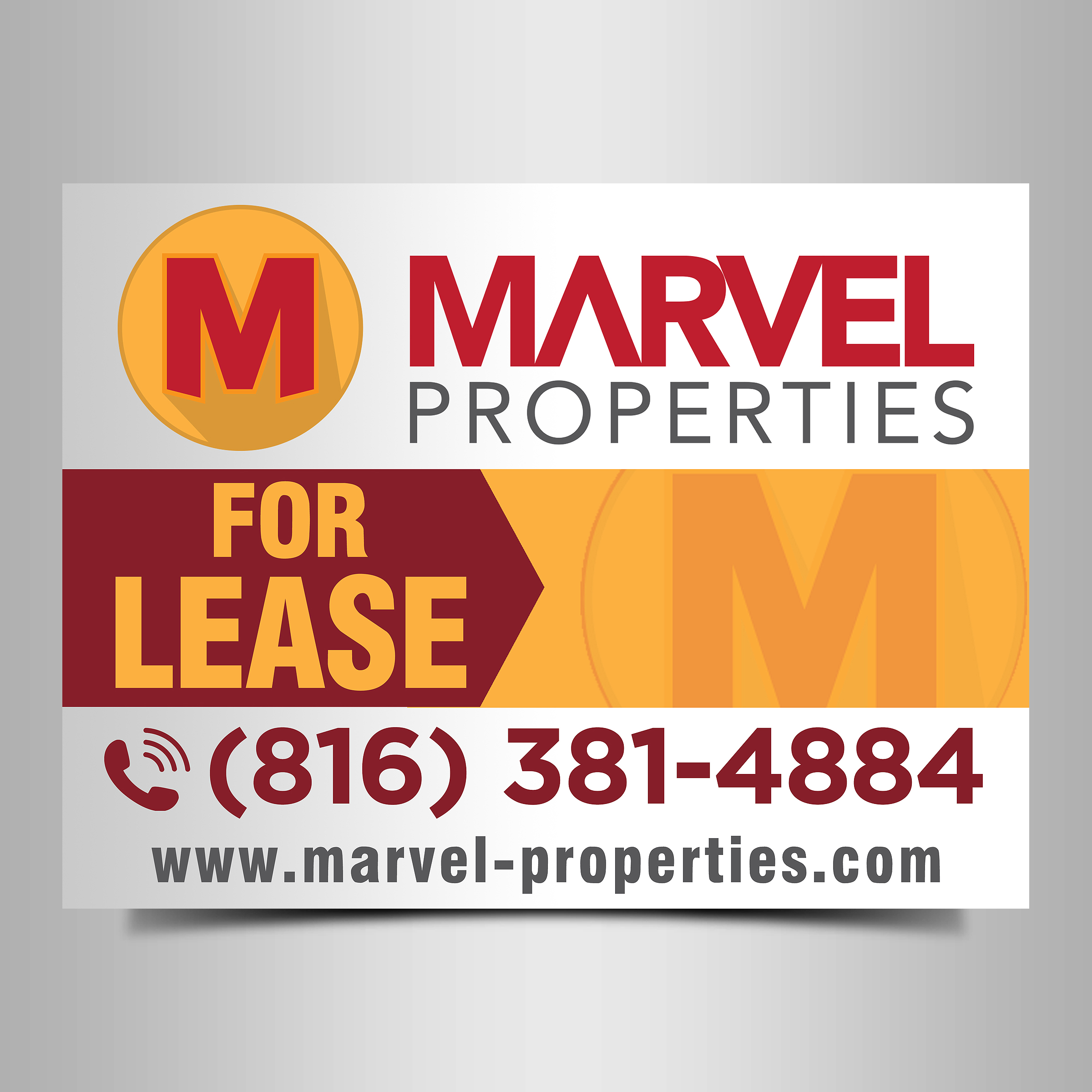 Signage Design by Designers Hub for Marvel Properties | Design #24927656