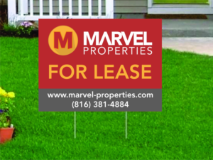 For Lease sign for Property management company in Kansas City | Signage Design by Maestroto