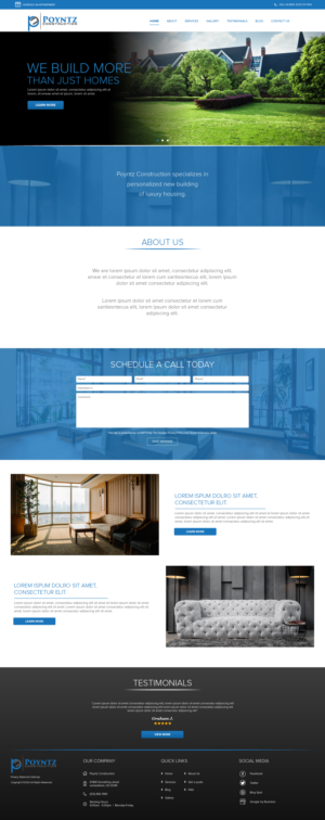 Poyntz construction website for a high end luxury custom home builder | Web Design by wolf