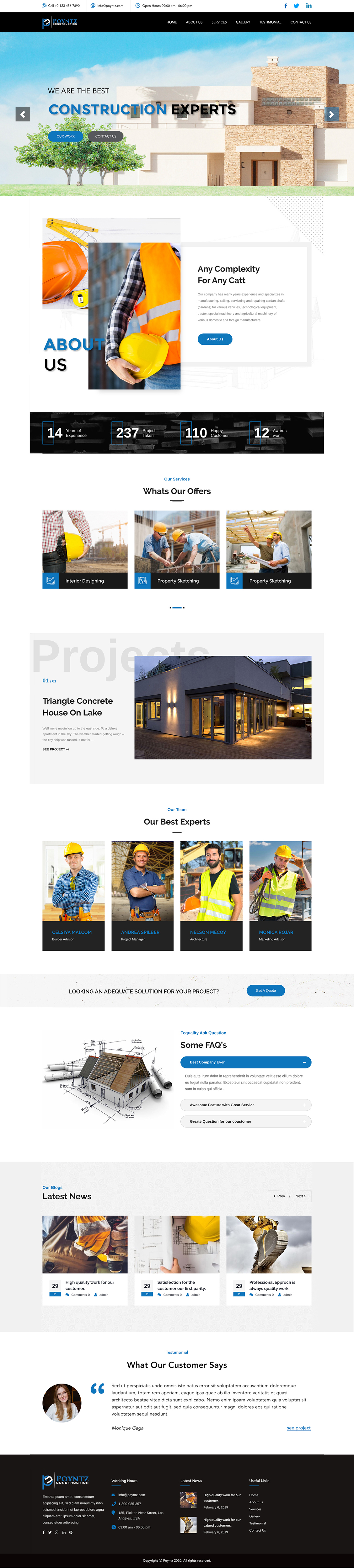 Diseño Web por Lauren para Poyntz Construction  | Diseño #24816584