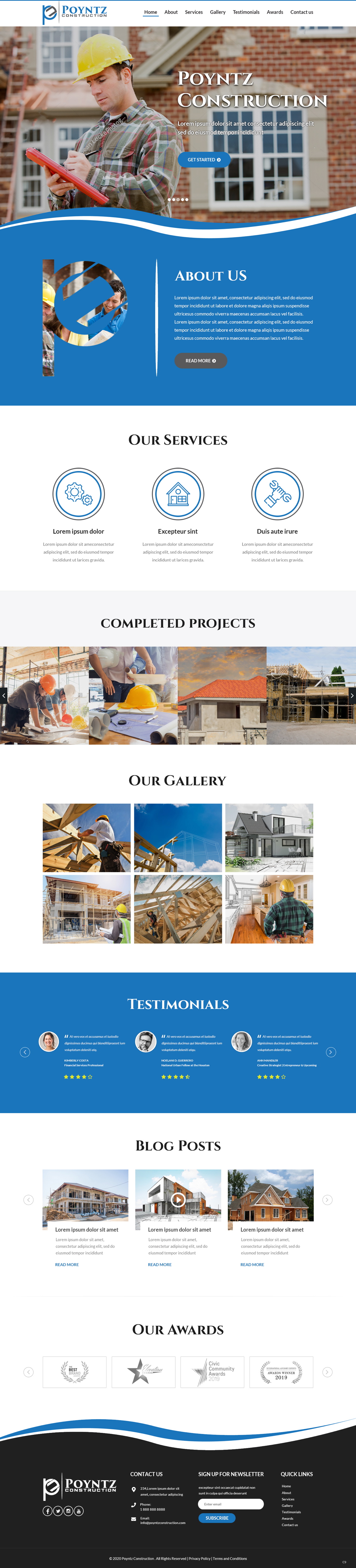 Web Design by pb for Poyntz Construction  | Design #24822576