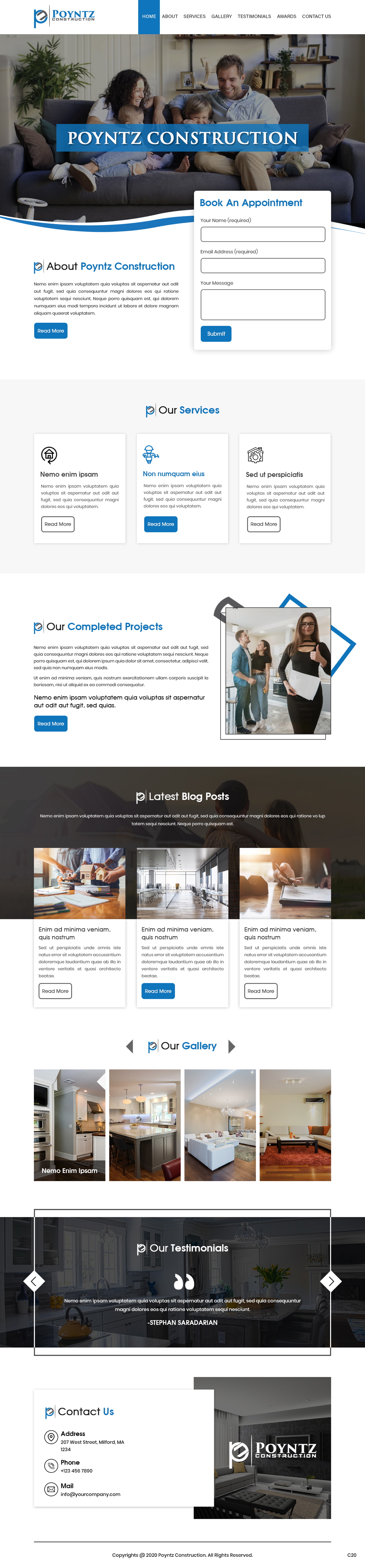 Web Design by pb for Poyntz Construction  | Design #24822578