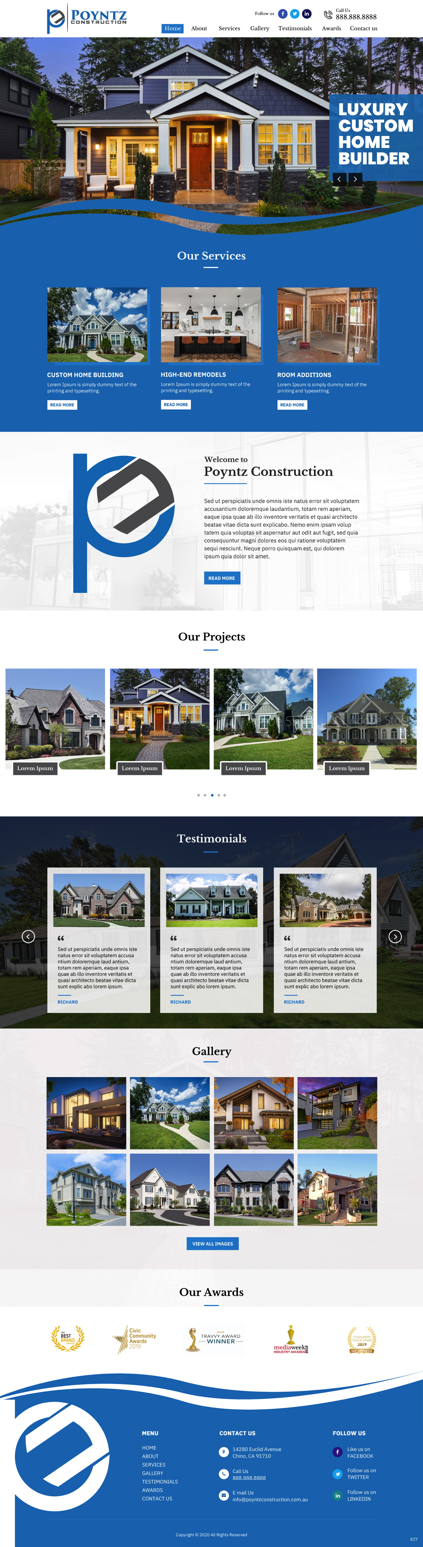 Web Design by pb for Poyntz Construction  | Design #24824922