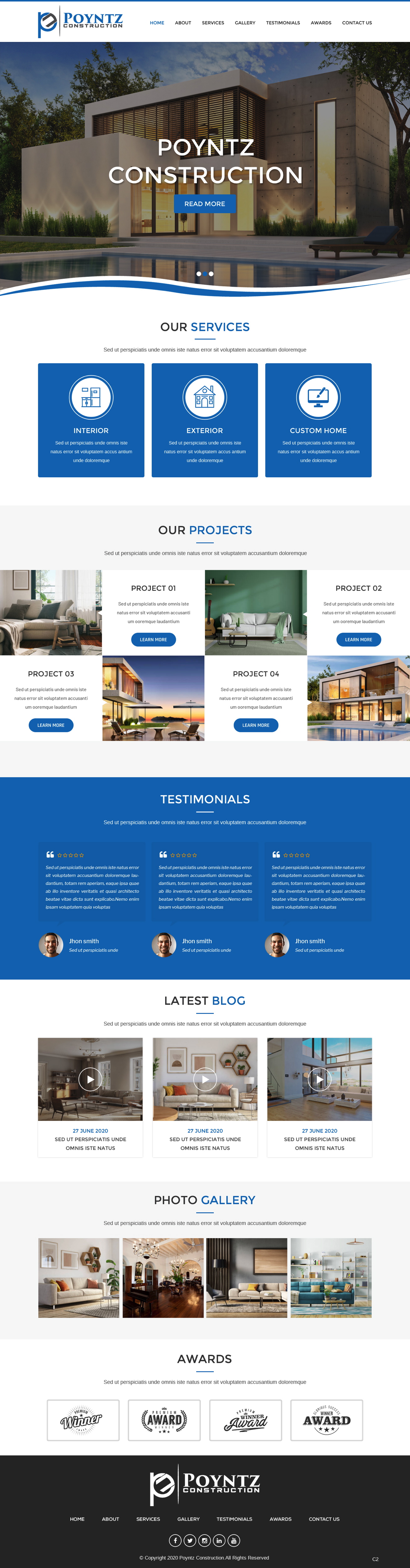 Web Design by pb for Poyntz Construction  | Design #24824924
