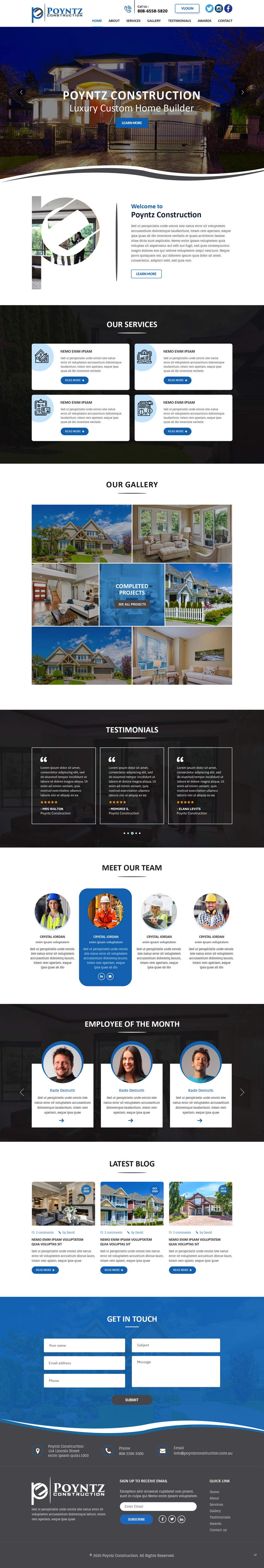 Web Design by pb for Poyntz Construction  | Design #24965573