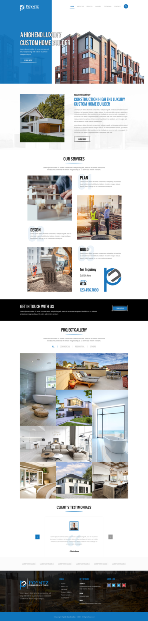 Web Design by rightway for Poyntz Construction  | Design #24809831