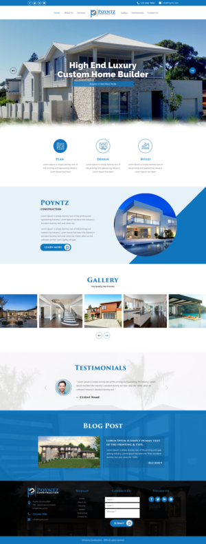 Web Design par rightway pour Poyntz Construction  | Design : #24809832
