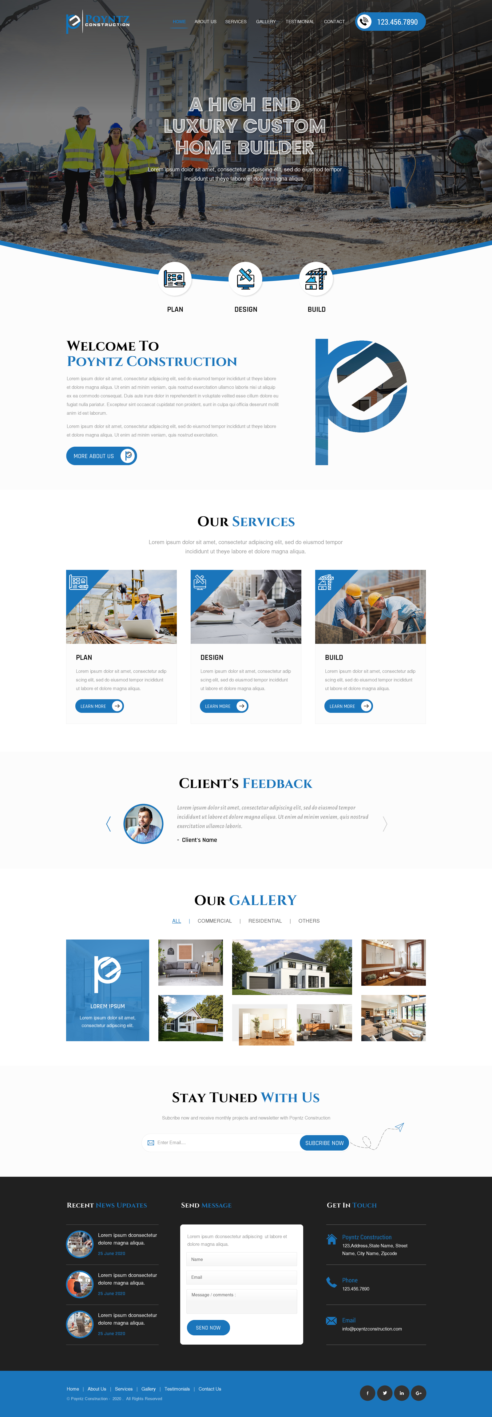 Web Design by rightway for Poyntz Construction  | Design #24809833
