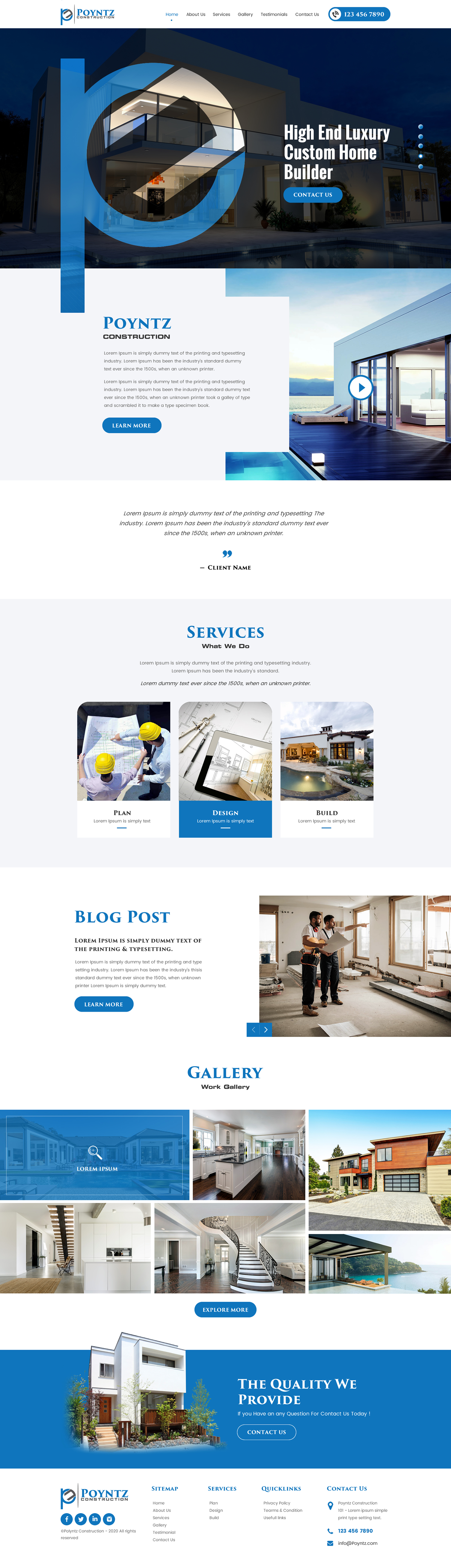 Web Design by rightway for Poyntz Construction  | Design #24809834