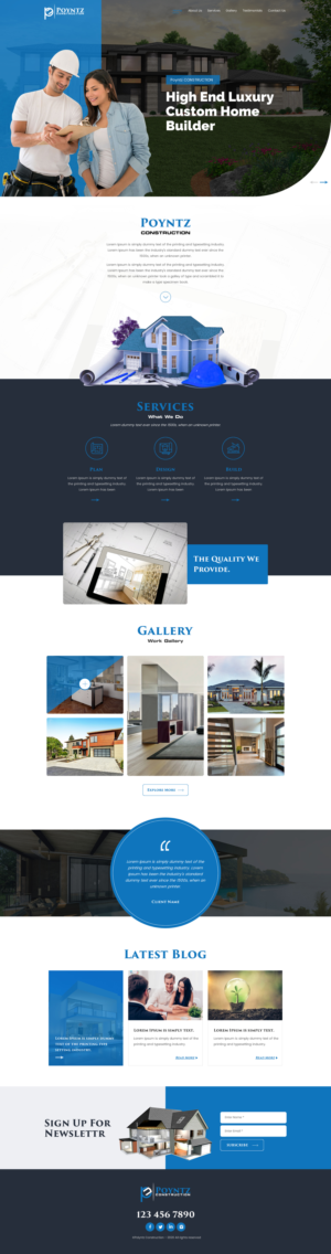 Web Design par rightway pour Poyntz Construction  | Design : #24809835