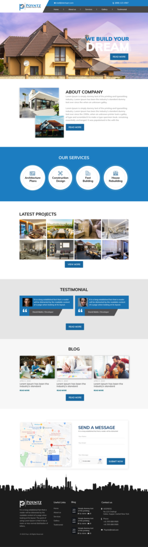 Web Design by sai.designer87 for Poyntz Construction  | Design #24817409