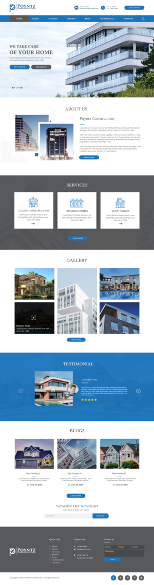 Poyntz construction website for a high end luxury custom home builder | Web Design by bdesigner9