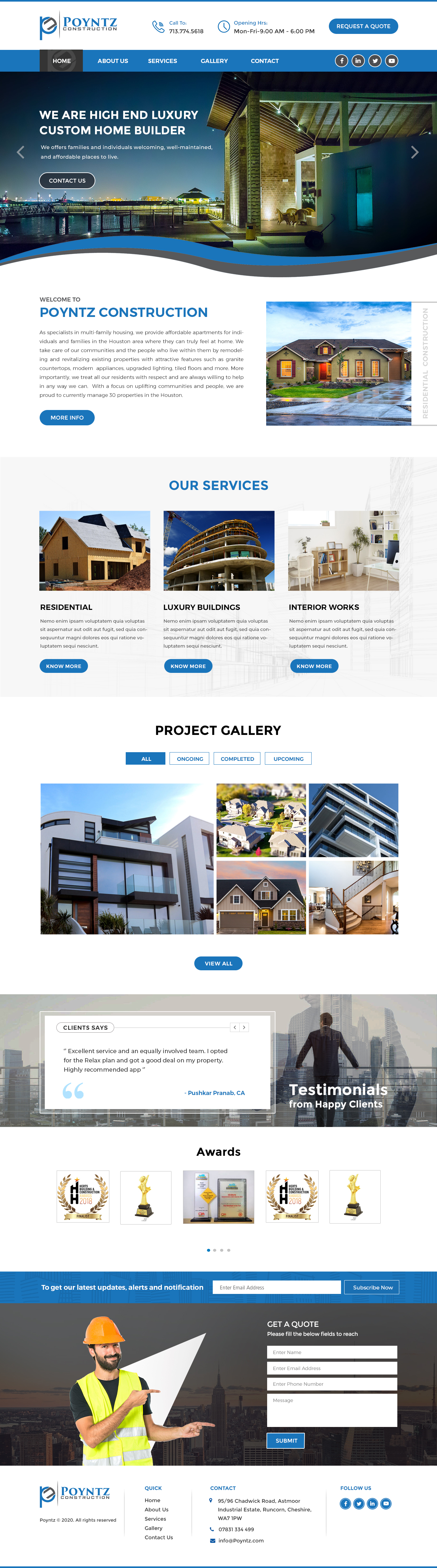 Web Design by Creative Slices for Poyntz Construction  | Design #24816417